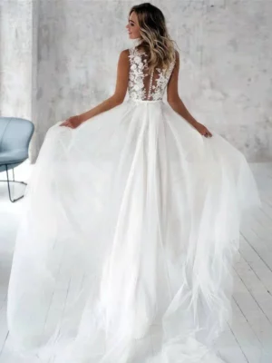 Svatební Šaty Boho Přírodní Elegance