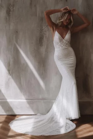 Jednoduché Lehké Boho Styl Svatební Šaty