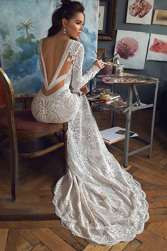 Jednoduché Boho Svatební Šaty 5 Jednoduché Boho Svatební Šaty - Image 5