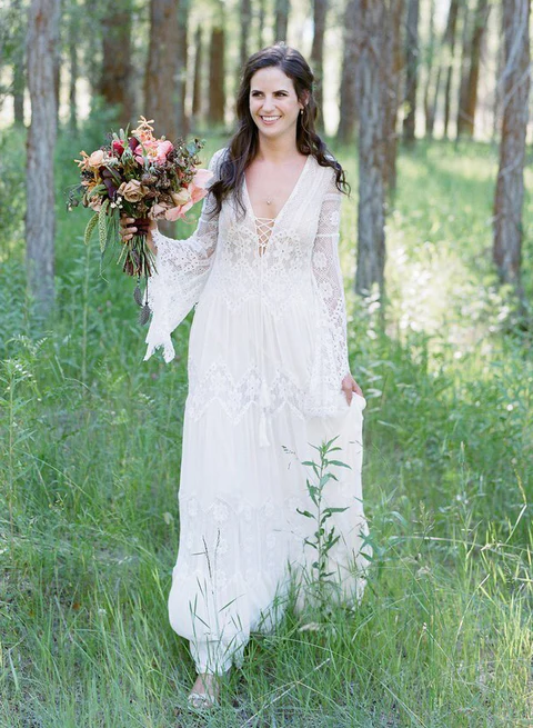 Boho Svatební Šaty Prodej 1 Svatební Šaty Boho Krása Divoké Duše