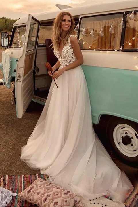 Svatební Šaty Boho Volnost a Elegance