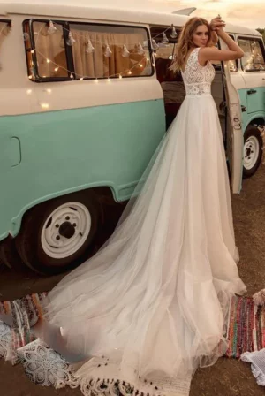 Svatební Šaty Boho Volnost a Elegance