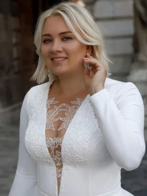 Svatební Šaty Ne Bílé 5 robe de mariee avec manche grande taille 2 turbo 442387 5000x