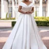 Bilé Svatební Šaty Krátké 13 robe de mariee en satin grande taille 1 turbo 152093 5000x