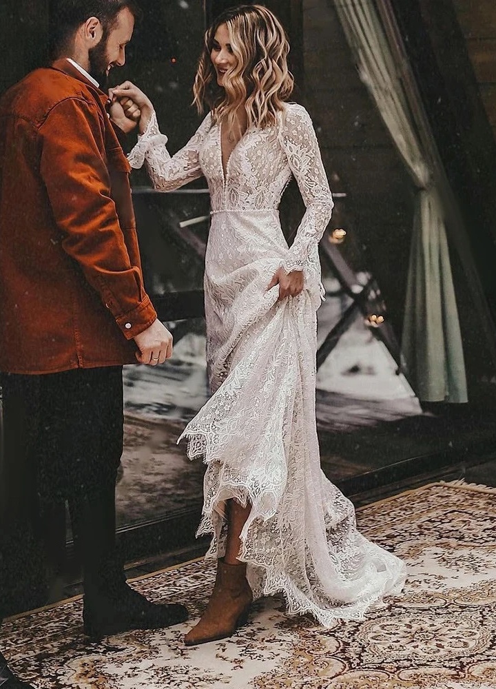 Svatební Šaty Styl Boho 2 Svatební Šaty Boho Tanec Větru